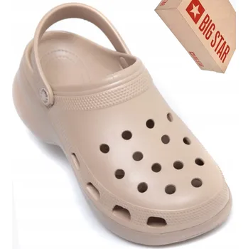 Dámské pantofle BIG STAR DÁMSKÉ NAZOUVÁKY BÉŽOVÉ RR274A121 801 36