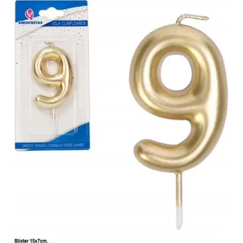 Dortová svíčka Ouda Party - Zlaté narozeninové svíčky