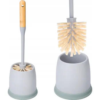 WC štětka Kompletní WC sada: WC kartáč a bambusový držák