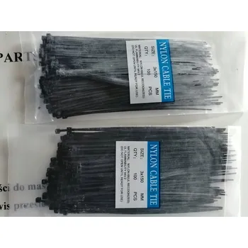 Organizace kabelů Stahovací pásky na kabely 3x150 do kanceláře, domu, dílny – 100 kusů