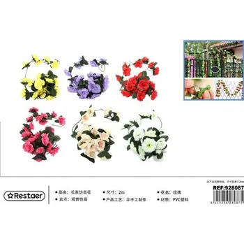 umělá květina Girlanda z růží, umělé květy, dekorace - 200 cm