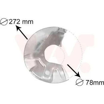 Brzdový kotouč Ochranný plech proti rozstřikování, brzdový kotouč VAN WEZEL 5823371