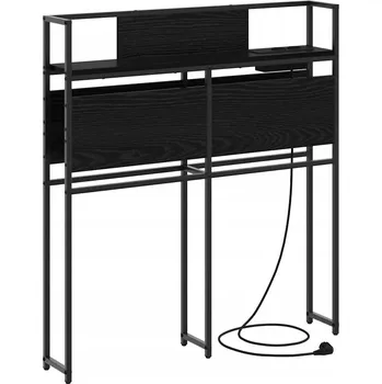 Úložné čelo postele s policí Černý dub 75 cm Kompozitní dřevo