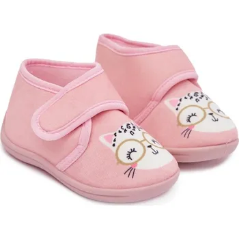 Dívčí bačkory PAPUČE PRO DÍVKY NA SUCHÝ ZIP ELASTICKÉ, LEHCE RŮŽOVÉ, VELIKOST 28