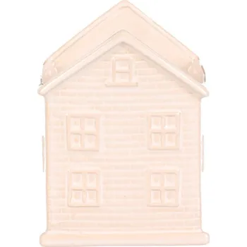 Jemně krémový obal na květiny ve tvaru domku - elegantní dekorace Barva: Krémová
