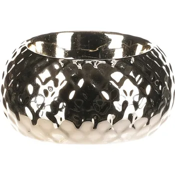 Svícen Zlatý porcelánový svícen na čajovou svíčku - elegantní dekorace Barva: Zlatá