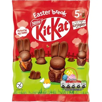 Čokoláda Kit Kat mléčná čokoláda s krémovou náplní s kousky sušenek ve tvaru zajíčka 55 g