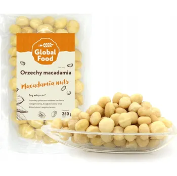 Celé ořechy Makadamové ořechy Global Food 250g