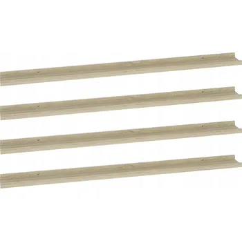 police Nástěnné police, 4 ks, dub sonoma, 115x9x3 cm