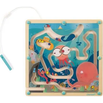 Dětské zboží Janod Magnetický labyrint s perem Život v oceánu J05312