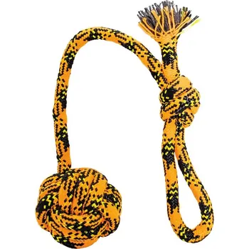 Hračka pro psa HipHop Vrhací bavlněné lano s míčem Dog ROPE ø7cm/48cm