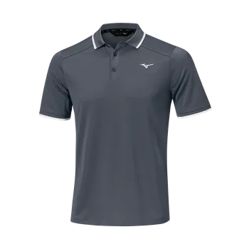 Míčový sport Mizuno Rib Knitted Short Sleeve Polo - Lava Smoke