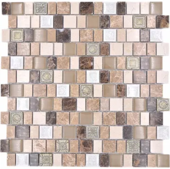 Obklad Mozaika WzorcowniaStudio 29,8 x 30,4 cm v odstínech hnědé a béžové