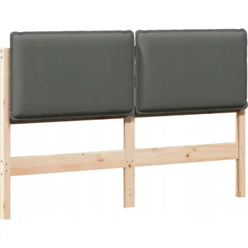 Čalouněné čelo postele s čelo Přírodní a světle šedá 150 cm