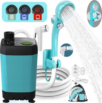 kempingová sprcha TURISTICKÁ KEMPINGOVÁ SPRCHA PŘENOSNÁ S ELEKTRICKOU PUMPOU AKUMULÁTOR