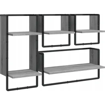 police Kovová police VidaXL 65 x 25 cm dub sonoma