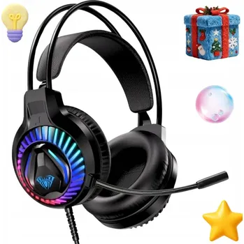 Sluchátka HERNÍ DRÁTOVÁ SLUCHÁTKA, PROSTOROVÝ ZVUK A VYSOKÁ KVALITA ZVUKU