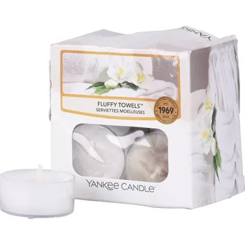 Yankee Candle Fluffy Towels Vonná Čajová Svíčka, 12 ks (2.kvalita) 9.8000000000000007 g
