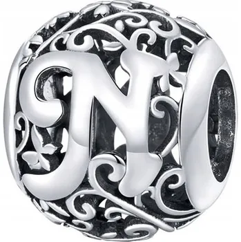 Přívěsek Přívěsek Charms Písmeno N Korálky Trusky