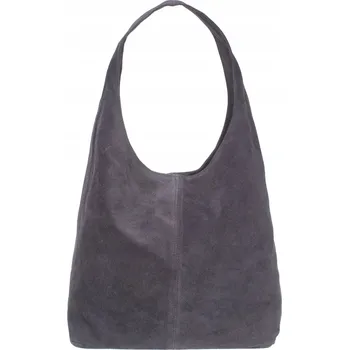 Kabelka Vera Pelle kabelka vak z pravé přírodní semišové kůže šedá