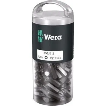 Bit Bit 1/4" DIN3126E6,3 pro šrouby s Torx hlavou T15x25mm, 100 kusů WERA