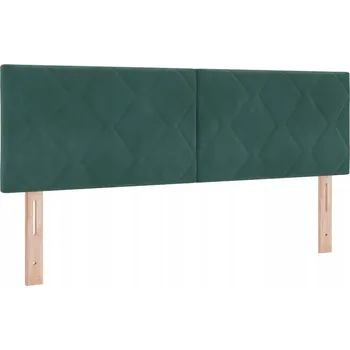 VidaXL Čelo postele Nástěnný Geometrický Tmavě zelená 160 cm samet