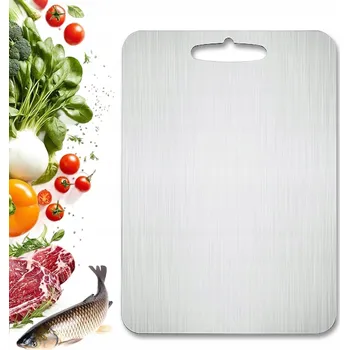 Kuchyňské prkénko Titanové prkénko na krájení obdélníkové stříbrné 34x23 cm
