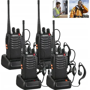 Vysílačka 4x Vysílačka Baofeng BF-888S + 4x Sluchátka