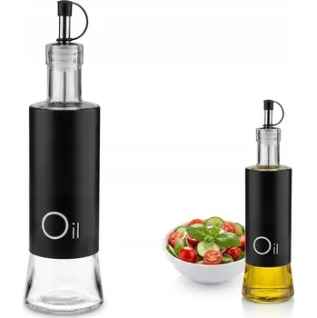 Nádoba na olej a ocet Nádoba na olej, láhev s dávkovačem, karafa na olej a ocet, černá