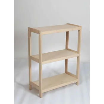 regál Regál dřevěný bukový počet polic 3 - 93x80x38 cm