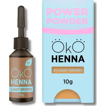 Tužka na obočí Pudrová henna na obočí OkO #01 Světle hnědá 10g
