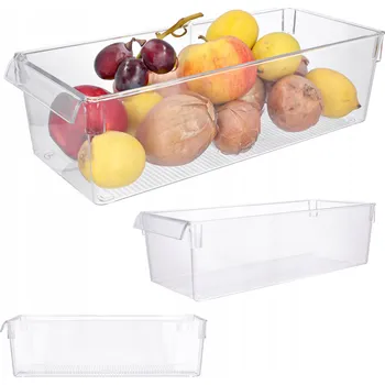 Úložný box Organizér do lednice šuplík kontejner police na potraviny ovoce zeleninu 36x15 cm
