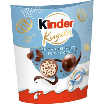 Cukrovinka Kinder Kugeln Milk & Crispy Bits Sensations čokoládové kuličky 90g