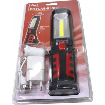 Svítilna Dílenská lampa 3W+1 LED svítilna MAGNET