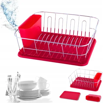 Odkapávač na nádobí ODKAPÁVAČ NA NÁDOBÍ S ODKAPÁVAČEM NA PŘÍBORY A TÁCEM KAMILLE