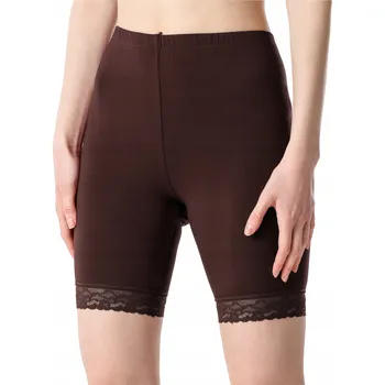 Dámské legíny Bellivalini Dámské legíny šortky s krajkou BLV50-216 Hnědé S