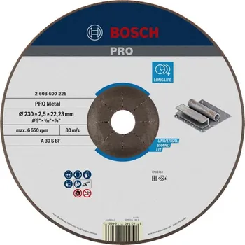 Vrták Kotouč na řezání oceli a kovu Bosch Expert for Metal 230 x 22,2 mm