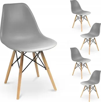 Jídelní židle Židle Jumi šedá 4 ks