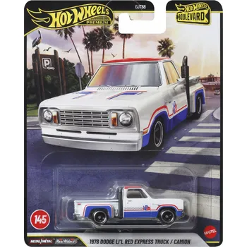 auto na autodráhu Hot Wheels Premium Boulevard 1978 Dodge Li and Red Express Truck