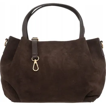 Dámská semišová kabelka přes rameno Vera Pelle Bolsa Choco