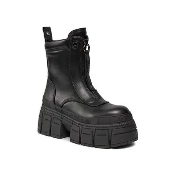 Dámské kozačky Polokozačky Buffalo Gospher Zip Boot BN1622350 Černá 38