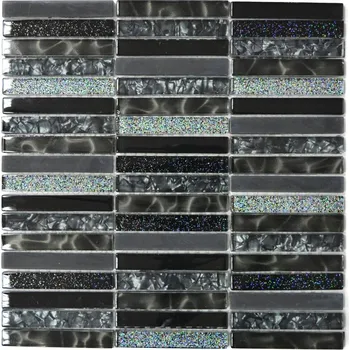 Obklad Skleněná mozaika WzorcowniaStudio 29,8 x 30,4 cm černá