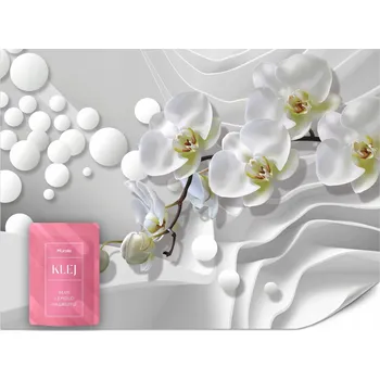 Fototapeta FOTOTAPETA NA ZEĎ DO LOŽNICE 3D EFEKT KOULE ORCHIDEJE ABSTRAKCE 250x175