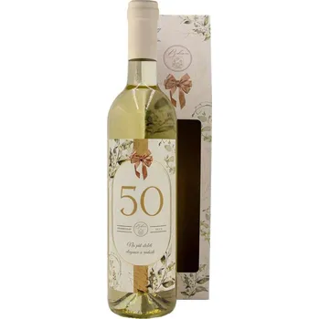 Víno Dárkové víno v krabičce 0,75l - Květiny 50 Chardonnay