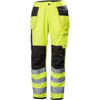 Helly Hansen Hi Vis Zelená, Bílá, Žlutá, Černá Vysoká viditelnost Reflexní kalhoty 116 cm