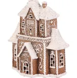 Perníkový domeček s LED osvětlením - polyresin, hnědý, dekorace Barva: Hnědá