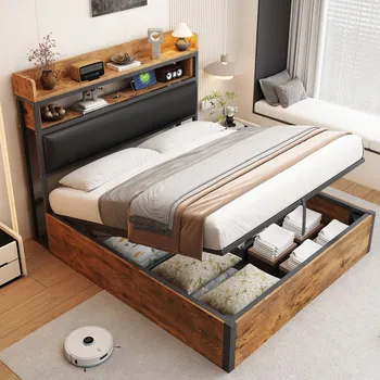 Postel Jednolůžková dřevěná postel Arhatreya 140x200 cm černá