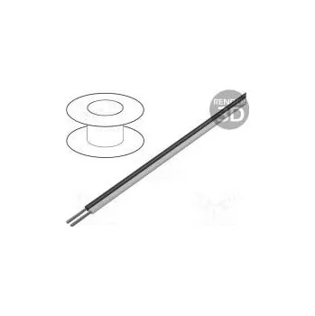 elektrický kabel Vodič reproduktorový lanko Cu,pocínované bílo-černá PVC