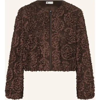 Dámský blejzr V By Vera Mont Dámská Síťovaná Bunda, tmavě hnědá, 42