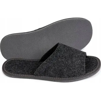 Dámské pantofle Filcové pánské papuče domácí grafitové černé nazouváky pro hosty velikost 41